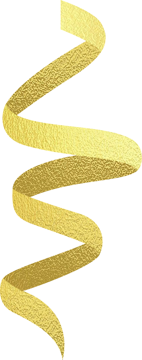 Elegant Gold New Year's Eve Ribbon Confetti
